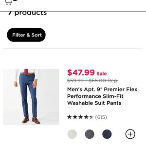 Apt 9 slim fit pants